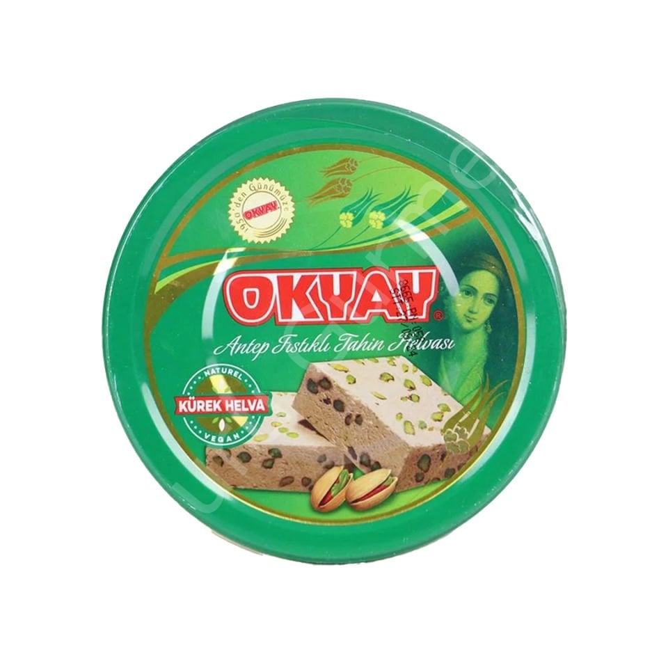 Okyay Antep Fıstıklı Tahin Helvası Teneke Kutulu 840 Gr