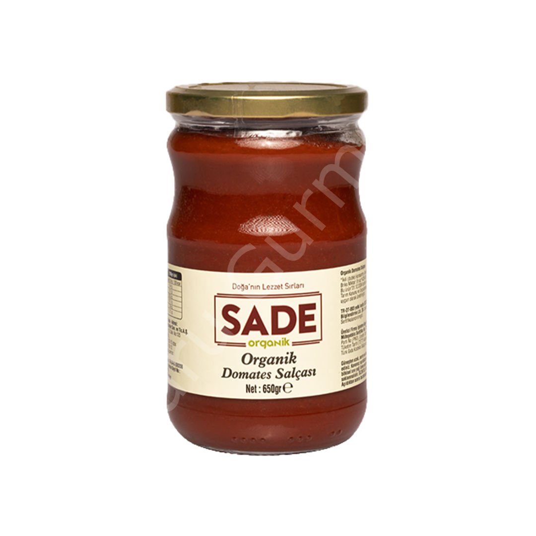 Sade Organik Domates Salçası 650 Gr