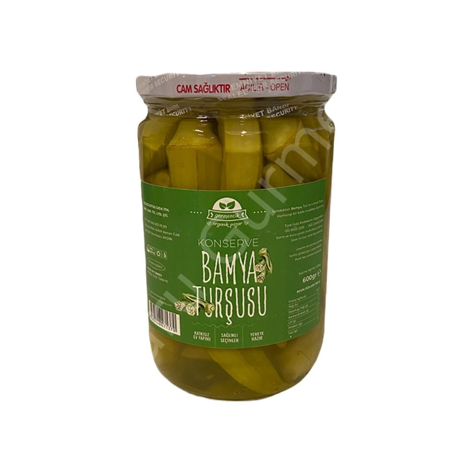 Aydın Germencik Konserve Bamya Turşusu 600 Gr