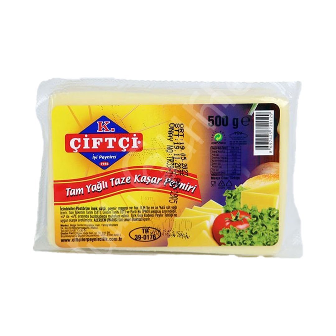 Çiftçi Trakya Tam Yağlı Taze Kaşar Peyniri  500 gr