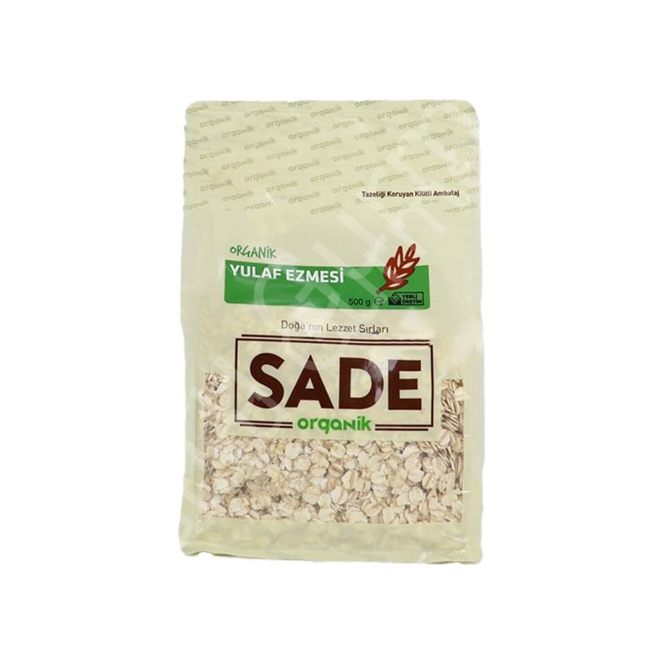 Sade Organik Yulaf Ezmesi 500 Gr