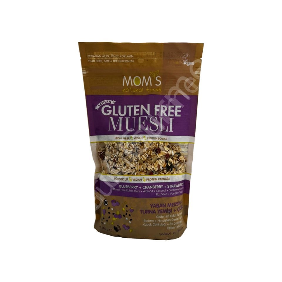 Mom's Glutensiz Müsli Yaban Mersini Turna Yemişi Çilek 300 gr