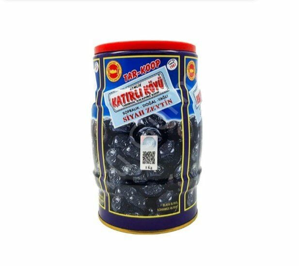 Katırlı Köyü Tar- Koop Sofralık Siyah Zeytin 1 KG